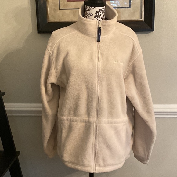 L.L. Bean Jackets & Blazers - L.L.Bean Cream Fleece Jacket